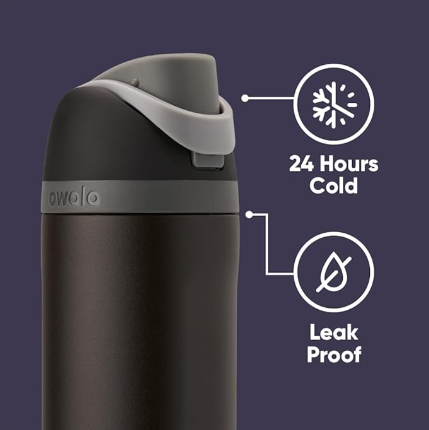 Owala Marvel FreeSip WaterBottle – 24oz Black Panther