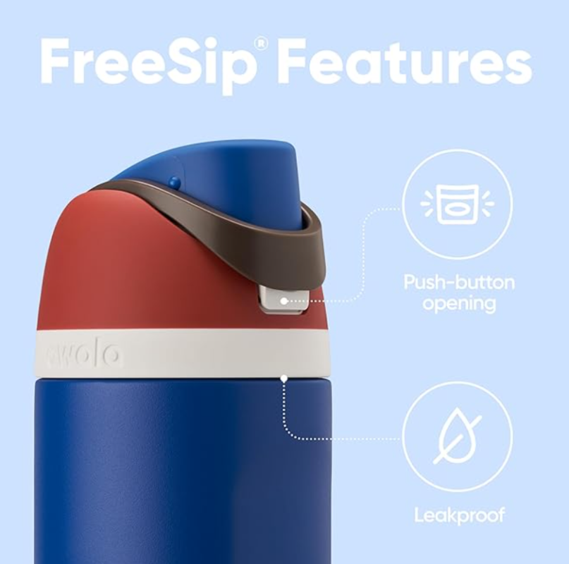 Owala Marvel FreeSip WaterBottle – 24oz Captain America
