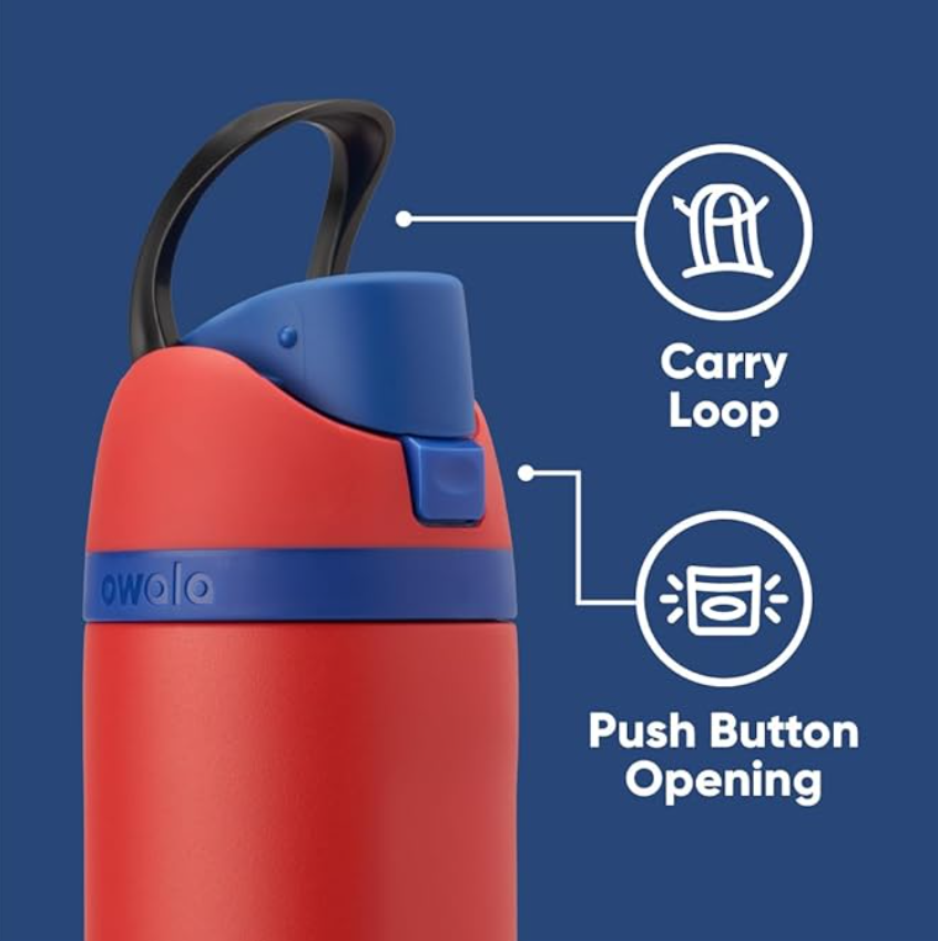 Owala Marvel FreeSip WaterBottle – 24oz Spiderman