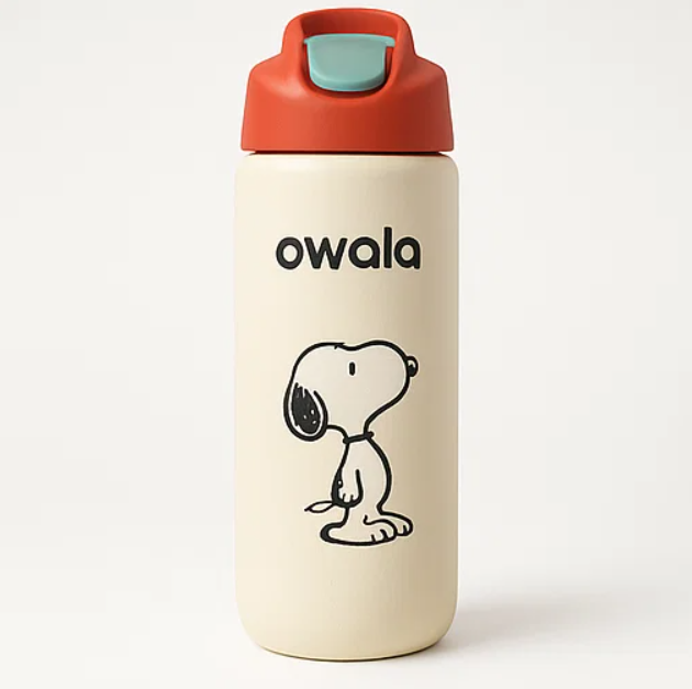 Owala × Snoopy Stainless SteelInsulated Straw Bottle 20oz –Orange