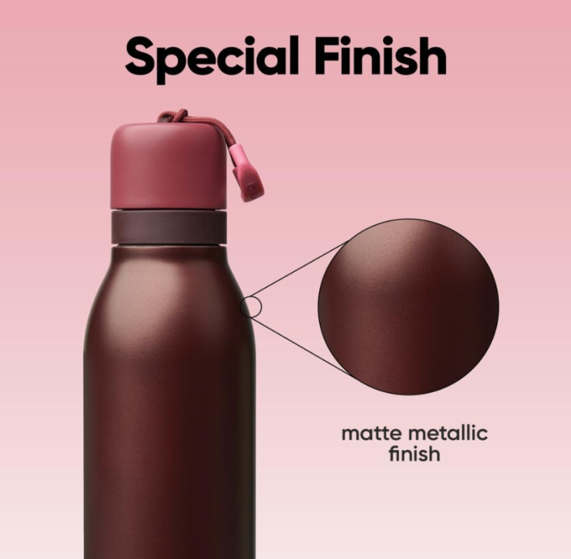 Owala Freesip Twist InsulatedStainless Steel Water Bottle –Black Cherry 24Oz