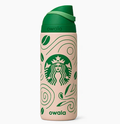 Owala × Starbucks Free SipStainless Steel Insulated StrawBottle 32oz – Blush Rose &Forest Green
