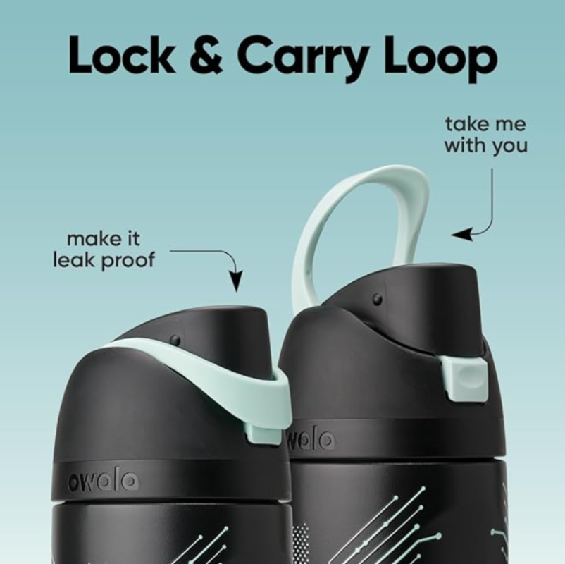 Owala TRON FreeSip WaterBottle – 24oz Black